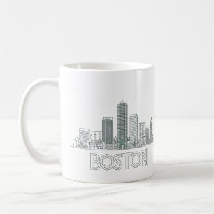 Boston City Skyline, Boston Ma US-Skyline Kaffeetasse