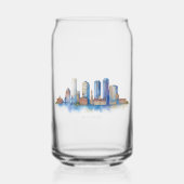 Boston City Skyline | Modernes Boston MA Dosenglas (Rückseite)