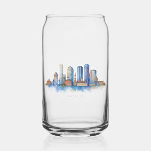 Boston City Skyline Modernes Boston MA Dosenglas