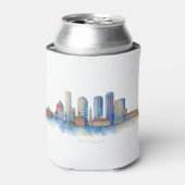 Boston City Skyline | Modernes Boston MA Dosenkühler (Kanne Vorderseite)