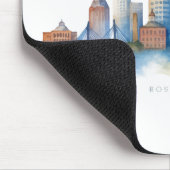 Boston City Skyline | Modernes Boston MA Mousepad (Ecke)