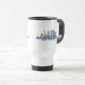 Boston City Skyline | Modernes Boston MA Reisebecher (VorderseiteRechts)