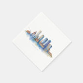 Boston City Skyline | Modernes Boston MA Serviette (Ecke)
