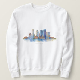 Boston City Skyline | Modernes Boston MA Sweatshirt