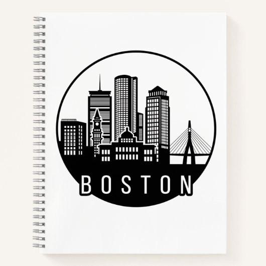 Boston City Skyline Notizblock (Vorderseite)
