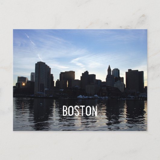 Boston City Skyline Postkarte (Vorderseite)