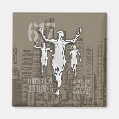 Boston City - Starke Erinnerungen an Taupe Decor Magnet (Vorne)