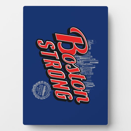 Boston City Strong Erinnerungen Fotoplatte (Vorderseite)