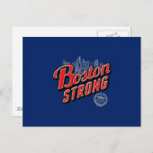 Boston City Strong Erinnerungen Postkarte (Vorne/Hinten)
