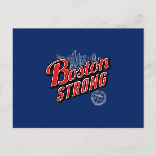 Boston City Strong Erinnerungen Postkarte (Vorderseite)
