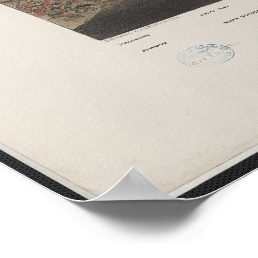 Boston City View 1873 Poster (Ecke)