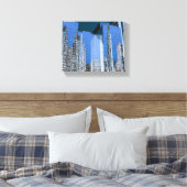 Boston Cityscape Blue Leinwanddruck (Insitu (Schlafzimmer))