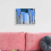 Boston Cityscape Blue Leinwanddruck (Insitu (Wohnzimmer))