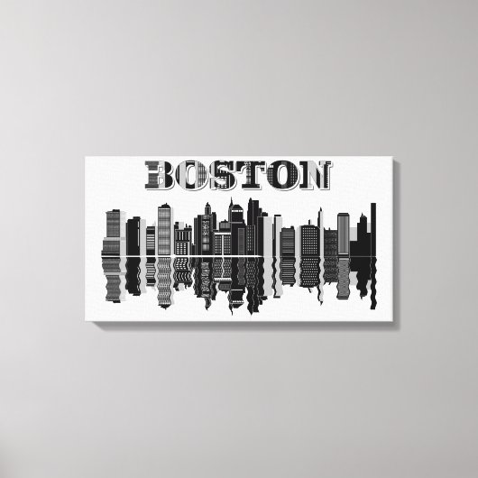 Boston Cityscape Leinwanddruck (Vorderseite)