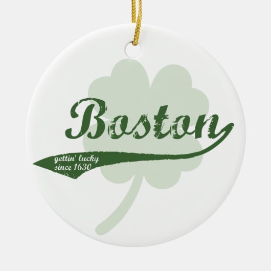 Boston Clover Keramik Ornament (Vorne)