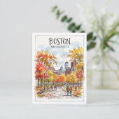 Boston Common Massachusetts Postkarte (Stehend Vorderseite)