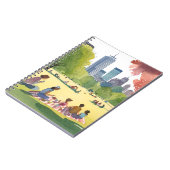 Boston Common Picknick | Sommer-Aquarellmalerei Notizblock (Linke Seite)