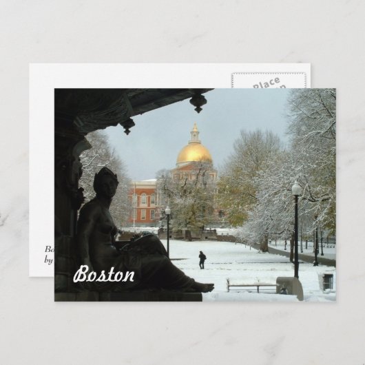 Boston Common Postkarte (Vorne/Hinten)