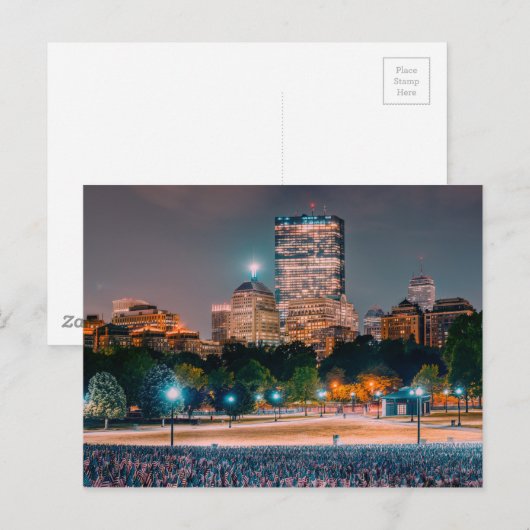 Boston Common Postkarte (Vorne/Hinten)