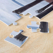 Boston Common Winter Aquarellmalerei Puzzle (Seite)