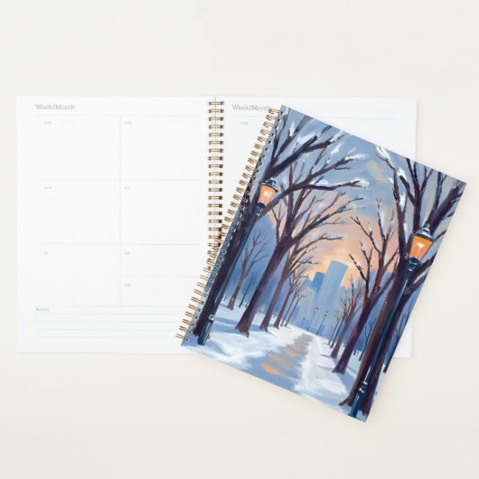 Boston Common | Winter Snowfall Watercolor Planer (Anzeige)