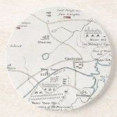 BOSTON-CONCORD KARTE, 1775 UNTERSETZER (Vorne)