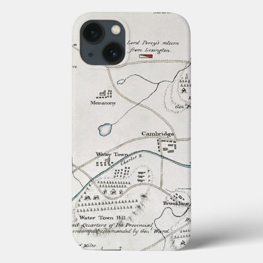 BOSTON-CONCORD MAP, 1775 Case-Mate iPhone HÜLLE (Rückseite)