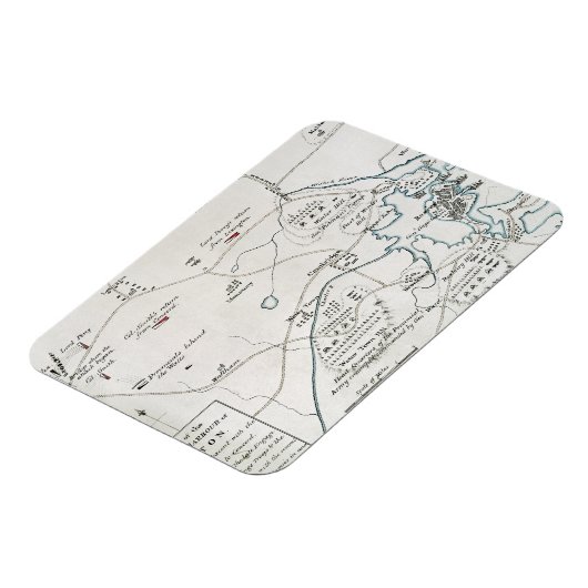 BOSTON-CONCORD MAP, 1775 MAGNET (Linke Seite)