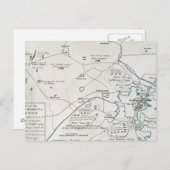 BOSTON-CONCORD MAP, 1775 POSTKARTE (Vorne/Hinten)