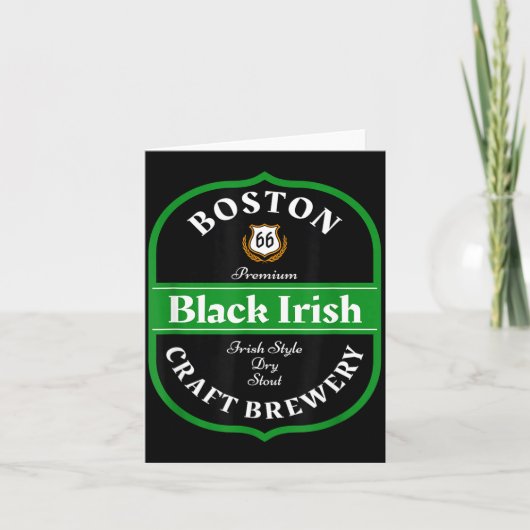 Boston Craft Brewery Boston Black Irish Stout Nove Karte (Vorderseite)