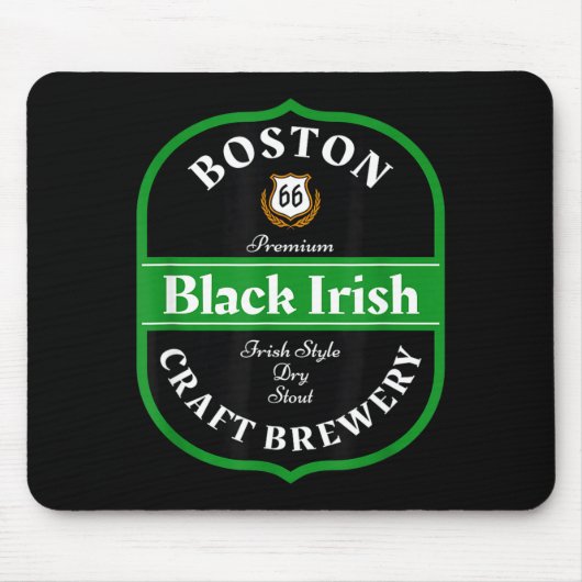 Boston Craft Brewery Boston Black Irish Stout Nove Mousepad (Vorne)