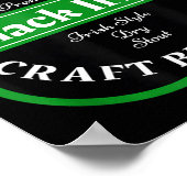 Boston Craft Brewery Boston Black Irish Stout Nove Poster (Ecke)