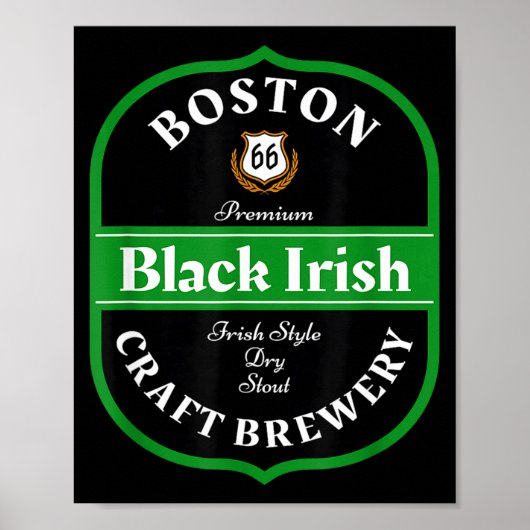 Boston Craft Brewery Boston Black Irish Stout Nove Poster (Vorne)