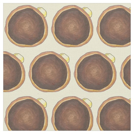 Boston Cream Donut Doughnut Donuts Fabric Stoff (Nahaufnahme)