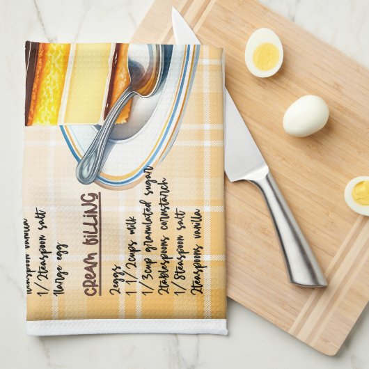 Boston Cream Pie Recipe Geschirrtuch (Viertel Falte)