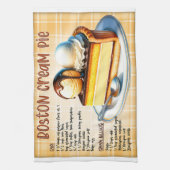 Boston Cream Pie Recipe Geschirrtuch (Vertikal)