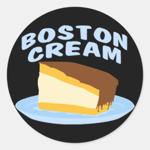 Boston Cream Pie Runder Aufkleber