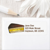Boston Cream Pie Slice Dessert Address Labels (Insitu)