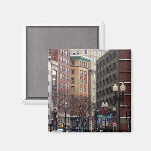 Boston Downtown Magnet (Vorderseite/Rückseite)