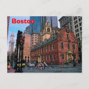 Boston Downtown Postcard Postkarte