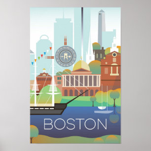Boston Druck Poster