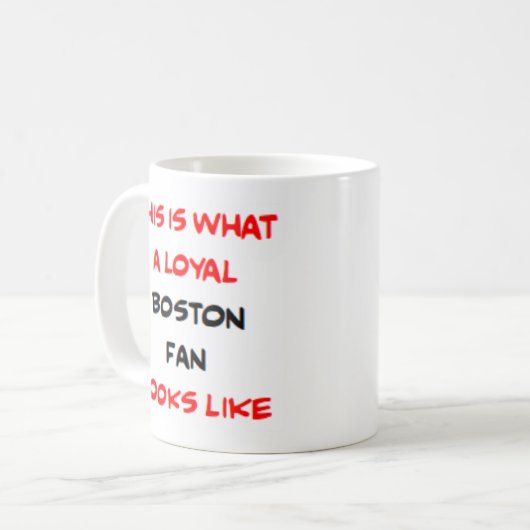 boston fan, loyal kaffeetasse (Vorderseite Links)