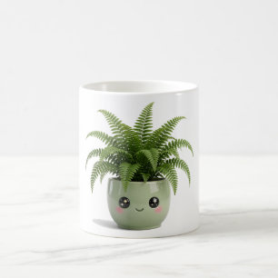 Boston-Farn Kawaii Zimmerpflanze Tasse