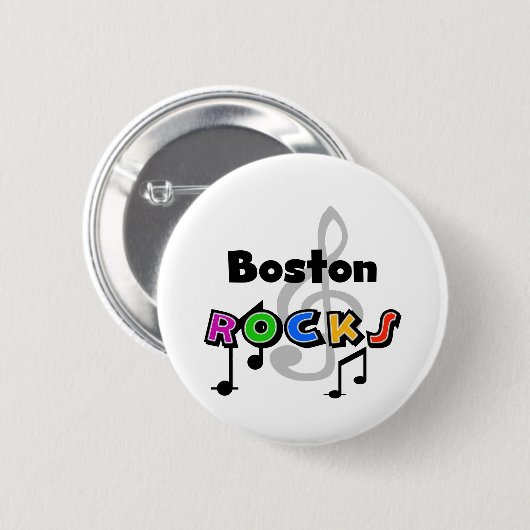 Boston-Felsen Button (Vorne & Hinten)
