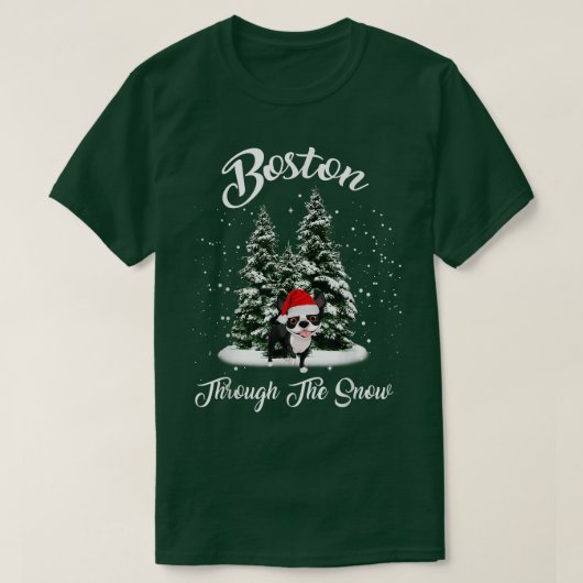 Boston Ferrier durch das Schneehotel T-Shirt (Design vorne)