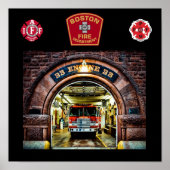 Boston Fire Motor-33 Print Poster (Vorne)