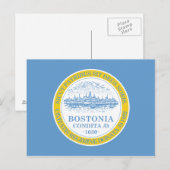 Boston Flag Postkarte (Vorne/Hinten)