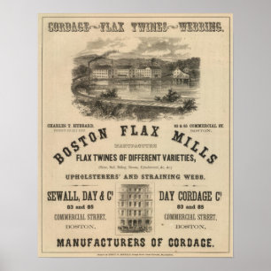 Boston Flax Mills Poster
