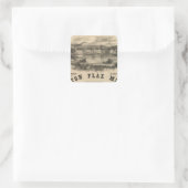 Boston Flax Mills Quadratischer Aufkleber (Tasche)