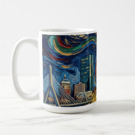 Boston Football Art 2026 Skyline Stadium Design Kaffeetasse